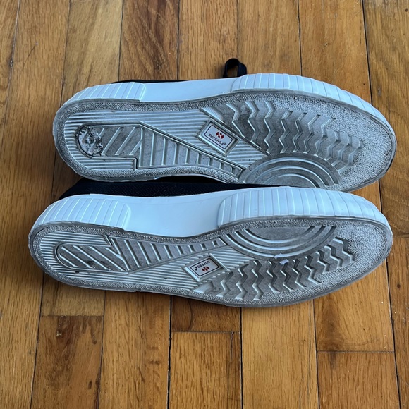 Superga 2630 Stripe Black and White Canvas Sneakers size 8/39 - Picture 6 of 7